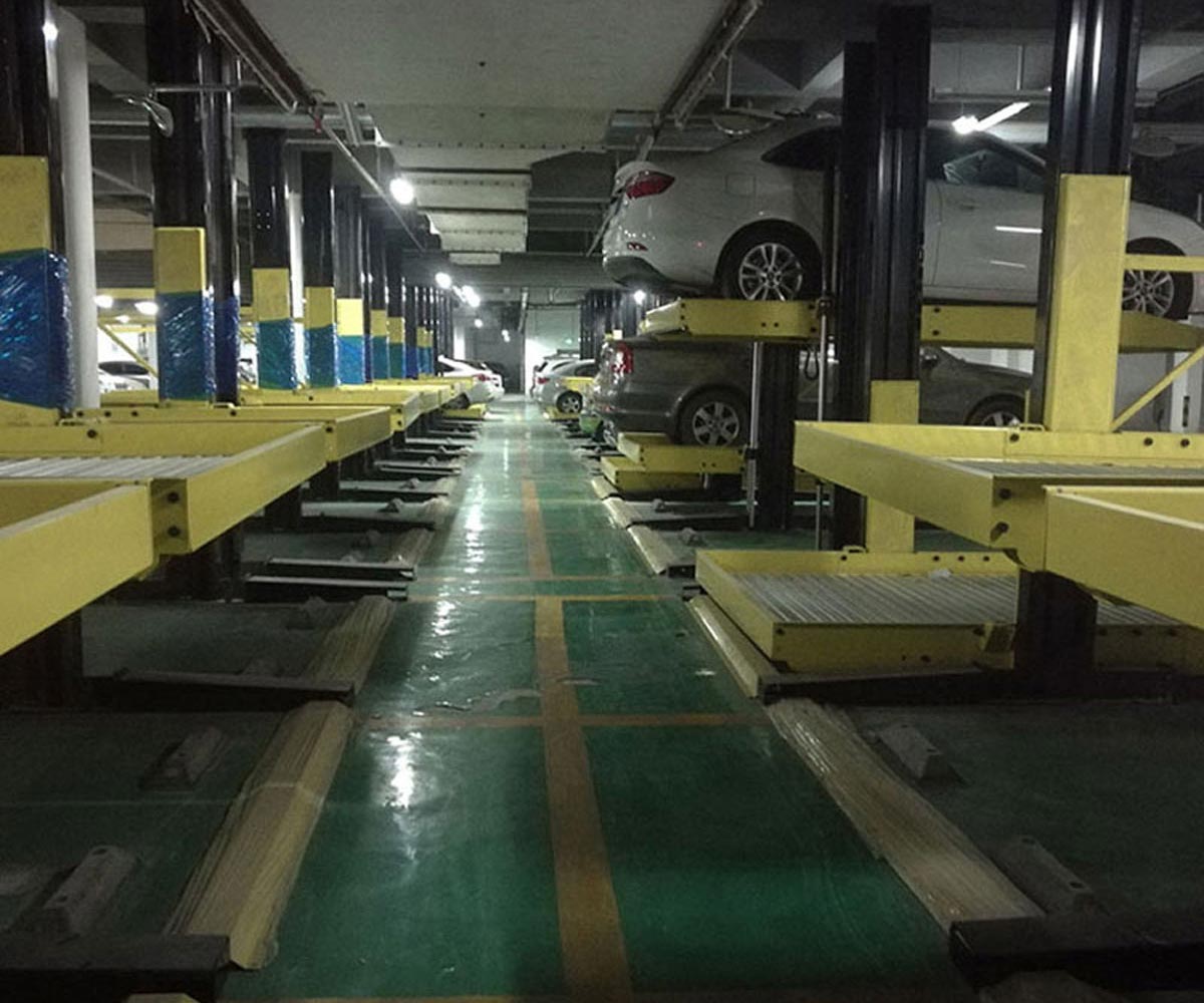 中江三層升降橫移式立體車位回收